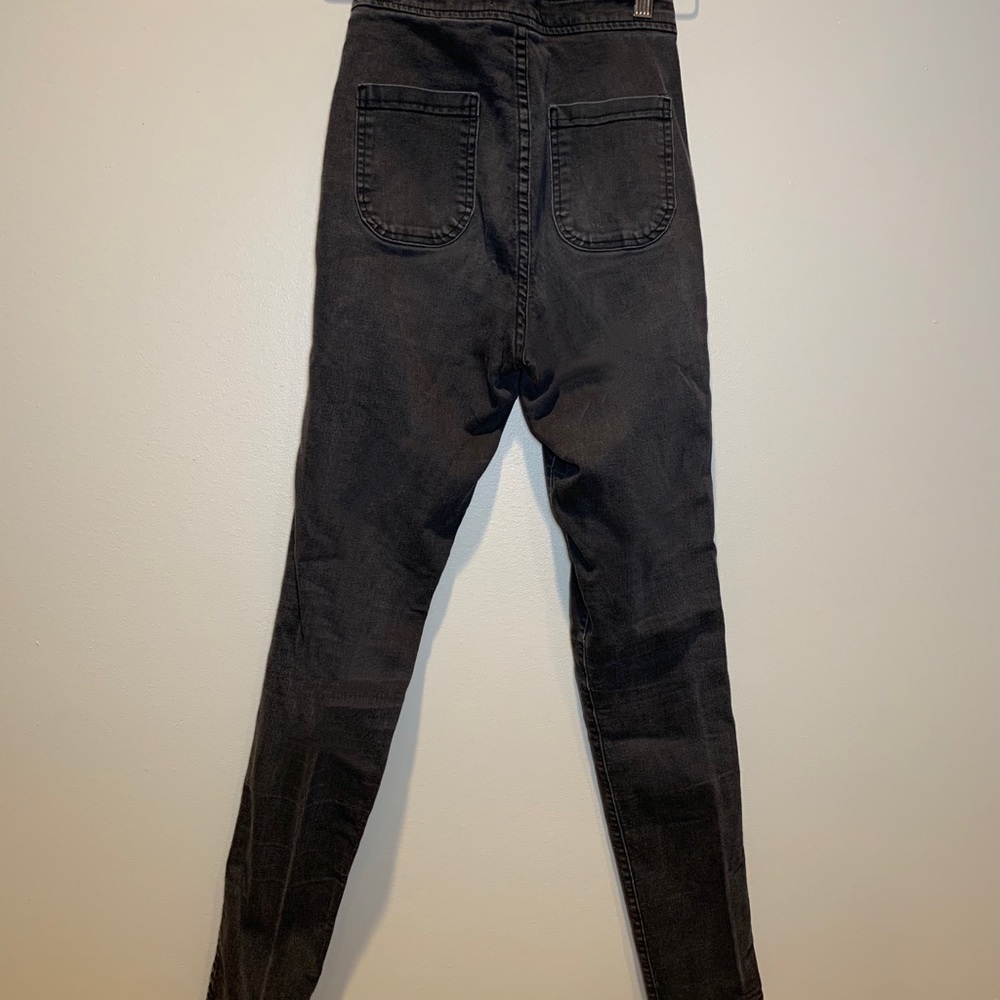 High waisted American Apparel black skinny jeans